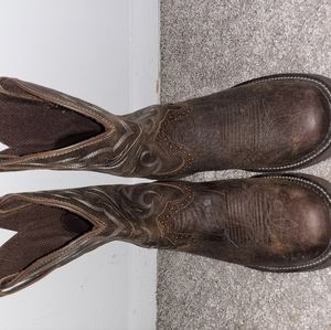 Justin steel toe leather boots